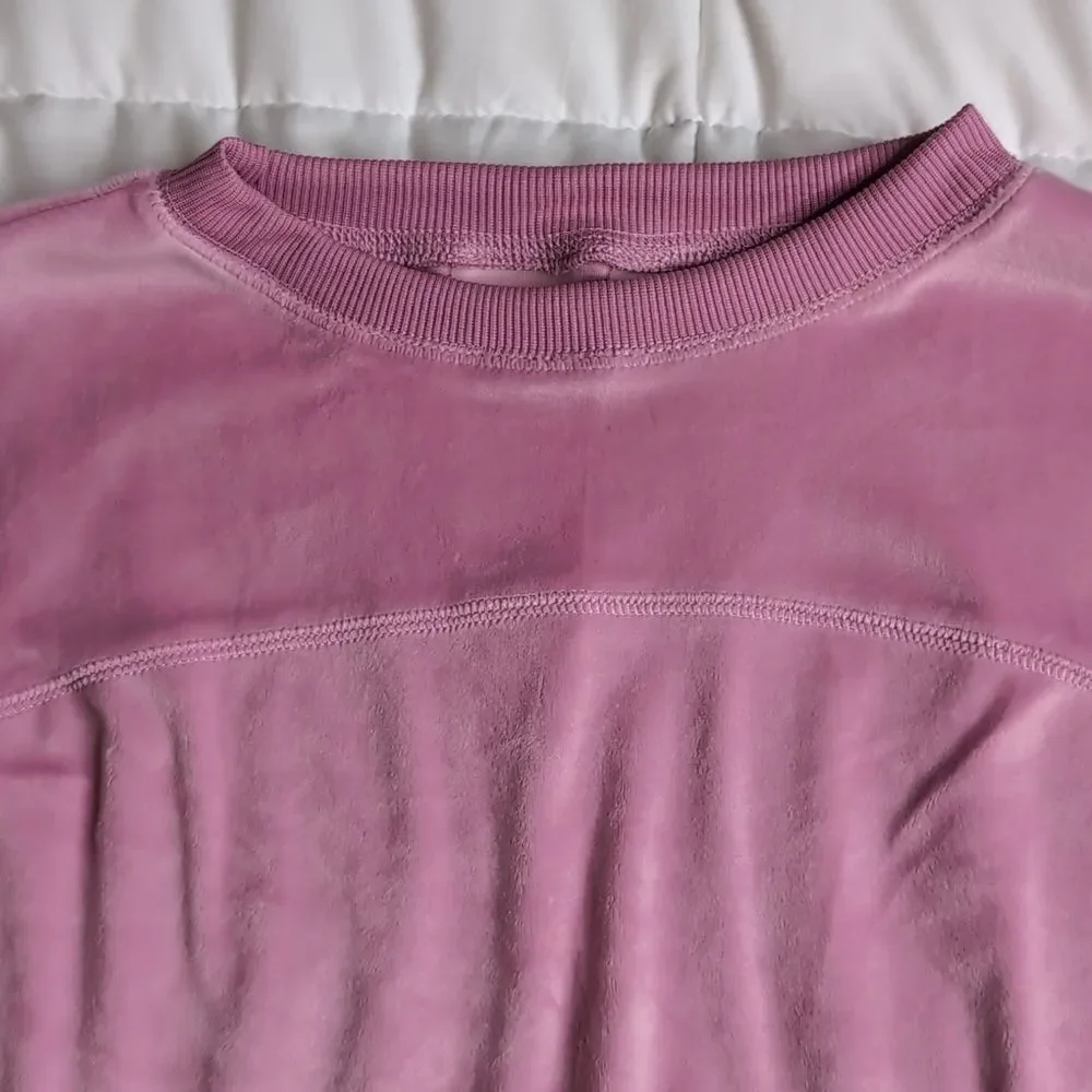 Zella Girls XL (14/16) Pink Long Sleeve Velour Sweat Shirt, NEW
